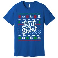 Let It Snow Christmas Funny Xmas Design Great Gift Premium T-Shirt