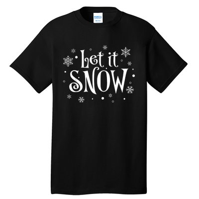 Let It Snow Christmas Snowflakes Tall T-Shirt