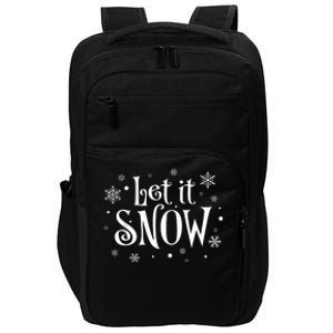 Let It Snow Christmas Snowflakes Impact Tech Backpack