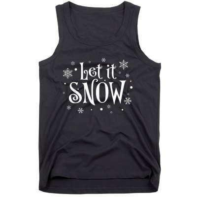 Let It Snow Christmas Snowflakes Tank Top