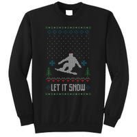 Let It Snow Funny Ugly Christmas Apparel  Snowboard Sweatshirt