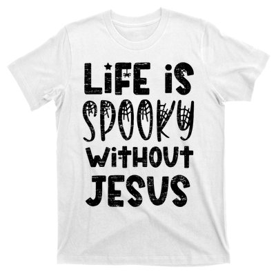 Life Is Spooky Without Jesus Christian Religious Halloween T-Shirt