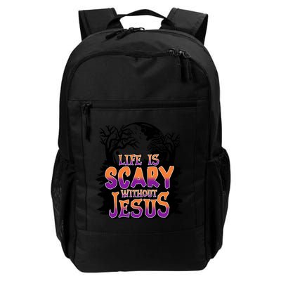Life Is Scary Without Jesus Christian Halloween Tree Bible Backpack