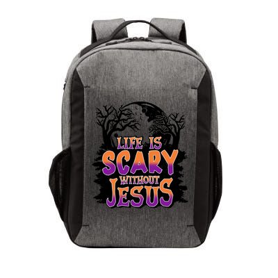 Life Is Scary Without Jesus Christian Halloween Tree Bible Vector Backpack