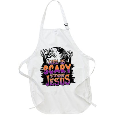 Life Is Scary Without Jesus Christian Halloween Tree Bible Apron