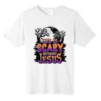 Life Is Scary Without Jesus Christian Halloween Tree Bible Tall Fusion ChromaSoft Performance T-Shirt