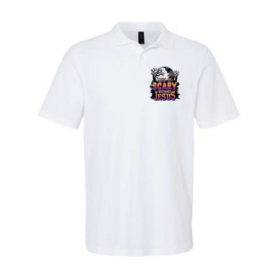 Life Is Scary Without Jesus Christian Halloween Tree Bible Polo