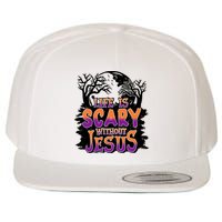 Life Is Scary Without Jesus Christian Halloween Tree Bible Wool Snapback Cap