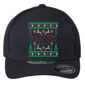 Let It Snow Christmas Gift Flexfit Unipanel Trucker Cap