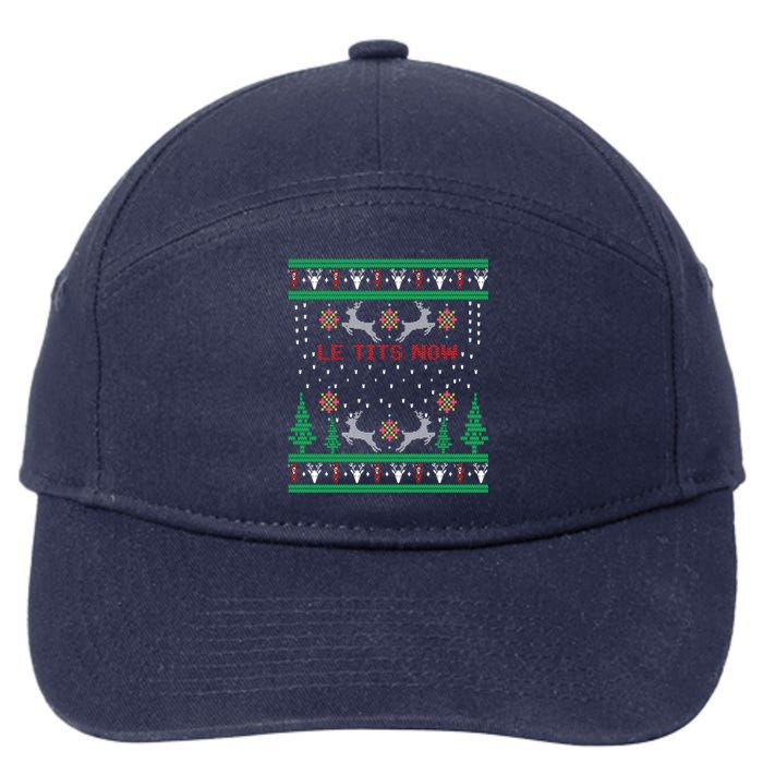 Let It Snow Christmas Gift 7-Panel Snapback Hat