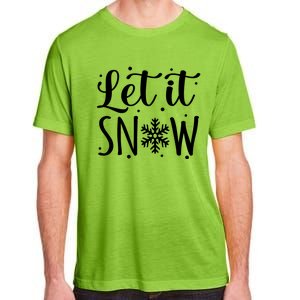 Let It Snow Funny Merry Christmas Santa Elf Gnomes Graphic Gift Adult ChromaSoft Performance T-Shirt