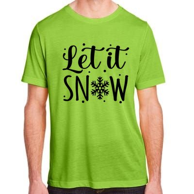 Let It Snow Funny Merry Christmas Santa Elf Gnomes Graphic Gift Adult ChromaSoft Performance T-Shirt