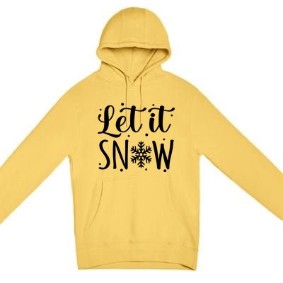 Let It Snow Funny Merry Christmas Santa Elf Gnomes Graphic Gift Premium Pullover Hoodie