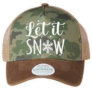 Let It Snow Funny Merry Christmas Santa Elf Gnomes Graphic Gift Legacy Tie Dye Trucker Hat