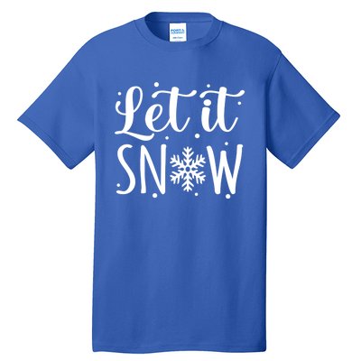 Let It Snow Funny Merry Christmas Santa Elf Gnomes Graphic Gift Tall T-Shirt