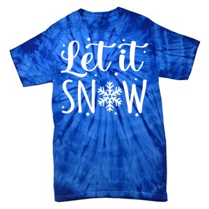 Let It Snow Funny Merry Christmas Santa Elf Gnomes Graphic Gift Tie-Dye T-Shirt