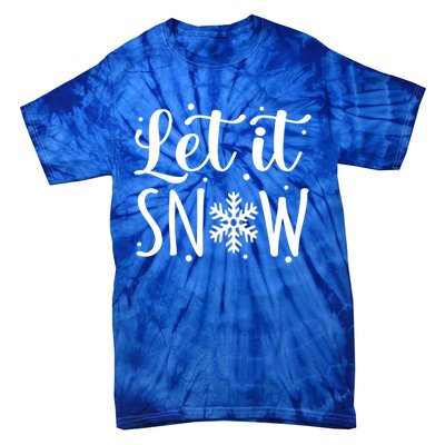 Let It Snow Funny Merry Christmas Santa Elf Gnomes Graphic Gift Tie-Dye T-Shirt