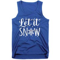 Let It Snow Funny Merry Christmas Santa Elf Gnomes Graphic Gift Tank Top