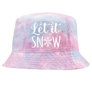 Let It Snow Funny Merry Christmas Santa Elf Gnomes Graphic Gift Tie-Dyed Bucket Hat