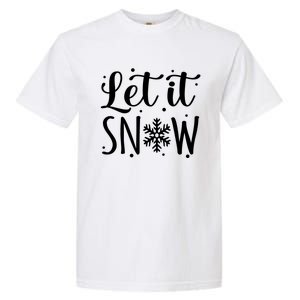 Let It Snow Funny Merry Christmas Santa Elf Gnomes Graphic Gift Garment-Dyed Heavyweight T-Shirt