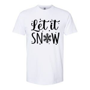 Let It Snow Funny Merry Christmas Santa Elf Gnomes Graphic Gift Softstyle CVC T-Shirt