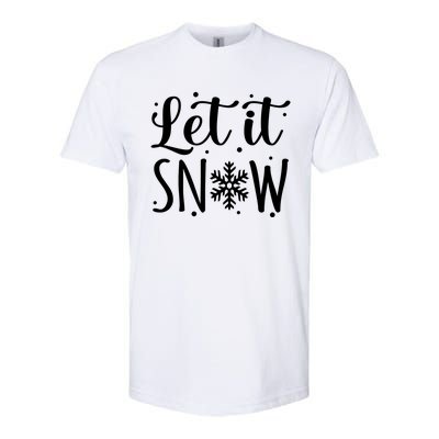 Let It Snow Funny Merry Christmas Santa Elf Gnomes Graphic Gift Softstyle CVC T-Shirt