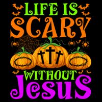 Life Is Scary Without Jesus Christian Halloween Jesus Visor
