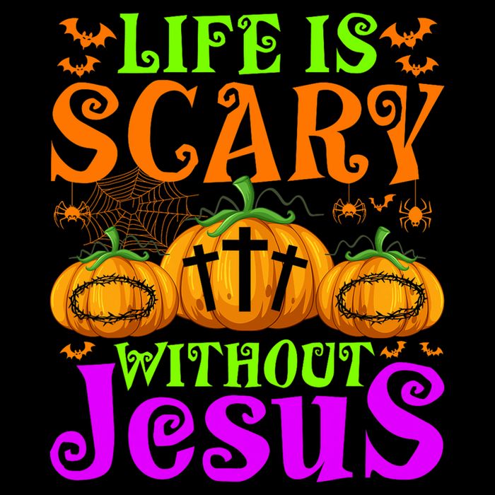 Life Is Scary Without Jesus Christian Halloween Jesus Visor