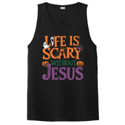 Life Is Scary Without Jesus Christian Halloween Party PosiCharge Competitor Tank