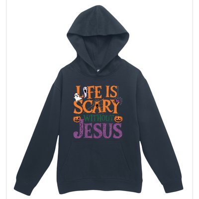 Life Is Scary Without Jesus Christian Halloween Party Urban Pullover Hoodie