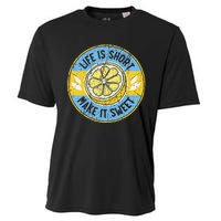 Life Is Short Make It Sweet Lemon Lover Fruit Business Cooling Performance Crew T-Shirt