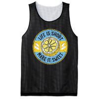 Life Is Short Make It Sweet Lemon Lover Fruit Business Mesh Reversible Basketball Jersey Tank