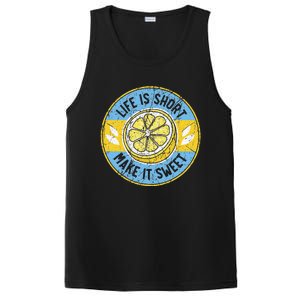 Life Is Short Make It Sweet Lemon Lover Fruit Business PosiCharge Competitor Tank