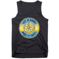 Life Is Short Make It Sweet Lemon Lover Fruit Business Tank Top