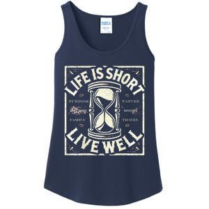 Life Is Short Live Well Ladies Essential Tank