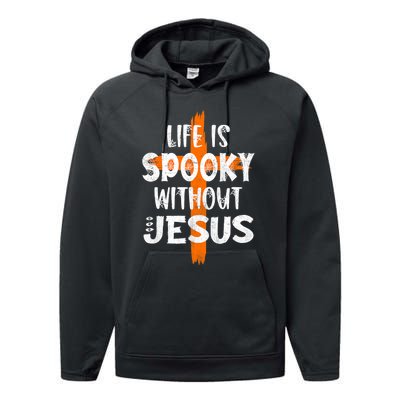 Life Is Scary Without Jesus Halloween Christian Costume Performance Fleece Hoodie