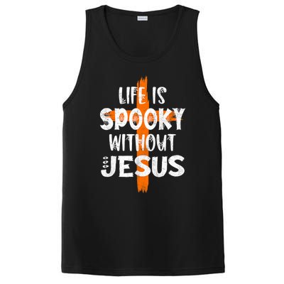 Life Is Scary Without Jesus Halloween Christian Costume PosiCharge Competitor Tank