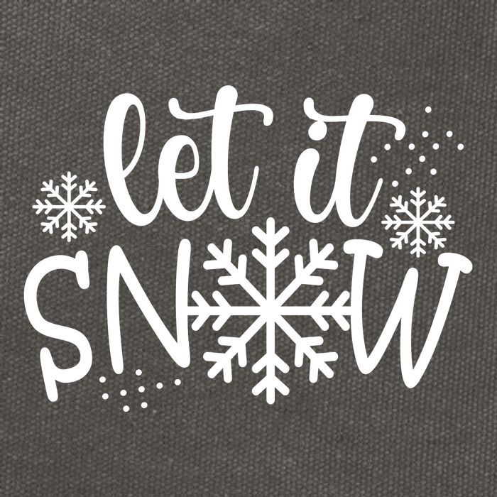 Let It Snow Cute Cozy Cotton Canvas Backpack