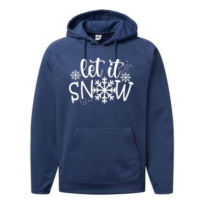 Let It Snow Cute Cozy Performance Fleece Hoodie