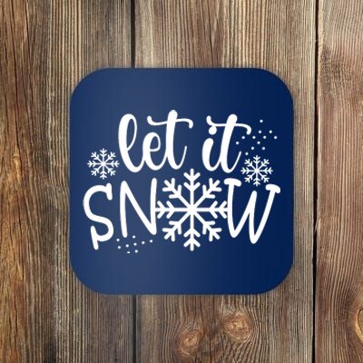 Let It Snow Cute Cozy Coaster