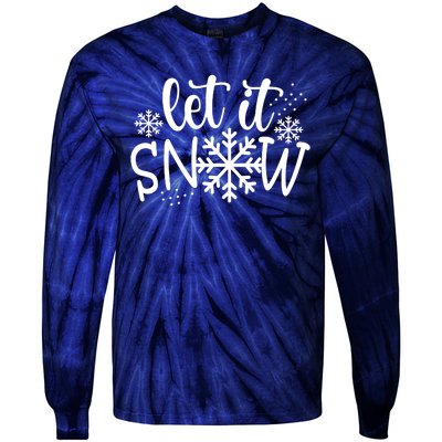 Let It Snow Cute Cozy Tie-Dye Long Sleeve Shirt