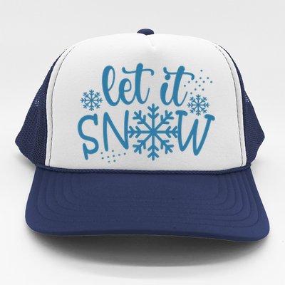 Let It Snow Cute Cozy Trucker Hat