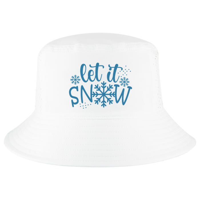 Let It Snow Cute Cozy Cool Comfort Performance Bucket Hat