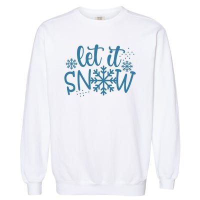 Let It Snow Cute Cozy Garment-Dyed Sweatshirt