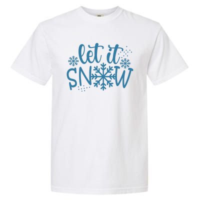 Let It Snow Cute Cozy Garment-Dyed Heavyweight T-Shirt