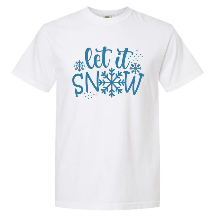 Let It Snow Cute Cozy Garment-Dyed Heavyweight T-Shirt