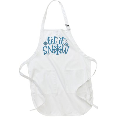 Let It Snow Cute Cozy Full-Length Apron With Pockets