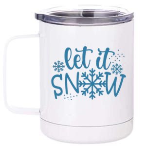 Let It Snow Cute Cozy 12 oz Stainless Steel Tumbler Cup