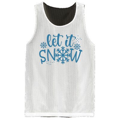 Let It Snow Cute Cozy Mesh Reversible Basketball Jersey Tank