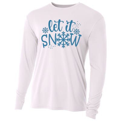 Let It Snow Cute Cozy Cooling Performance Long Sleeve Crew